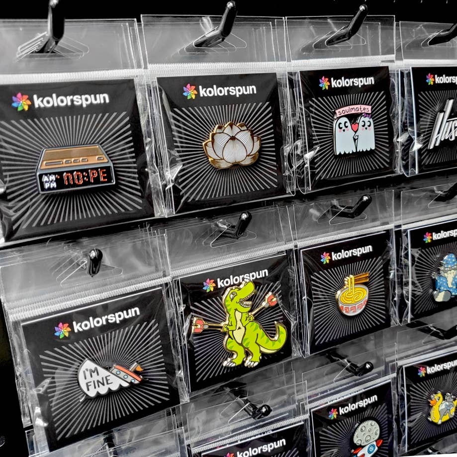 Unstoppable T-Rex Grabby Hands Pin