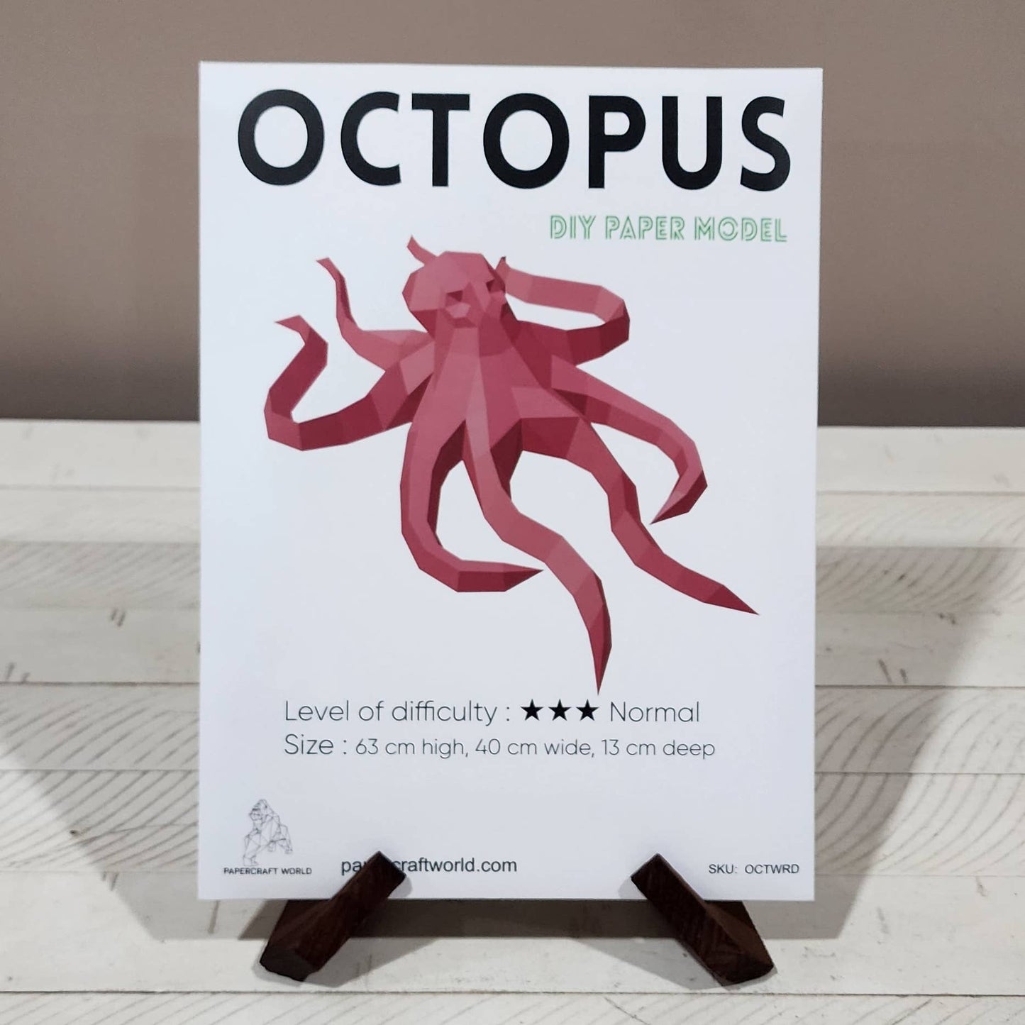 Octopus PaperCraft Origami Wall Art, 3D Wall Art