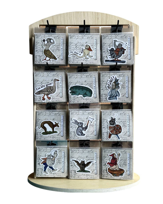 Medieval Marginalia Snail Cat Vinyl Sticker