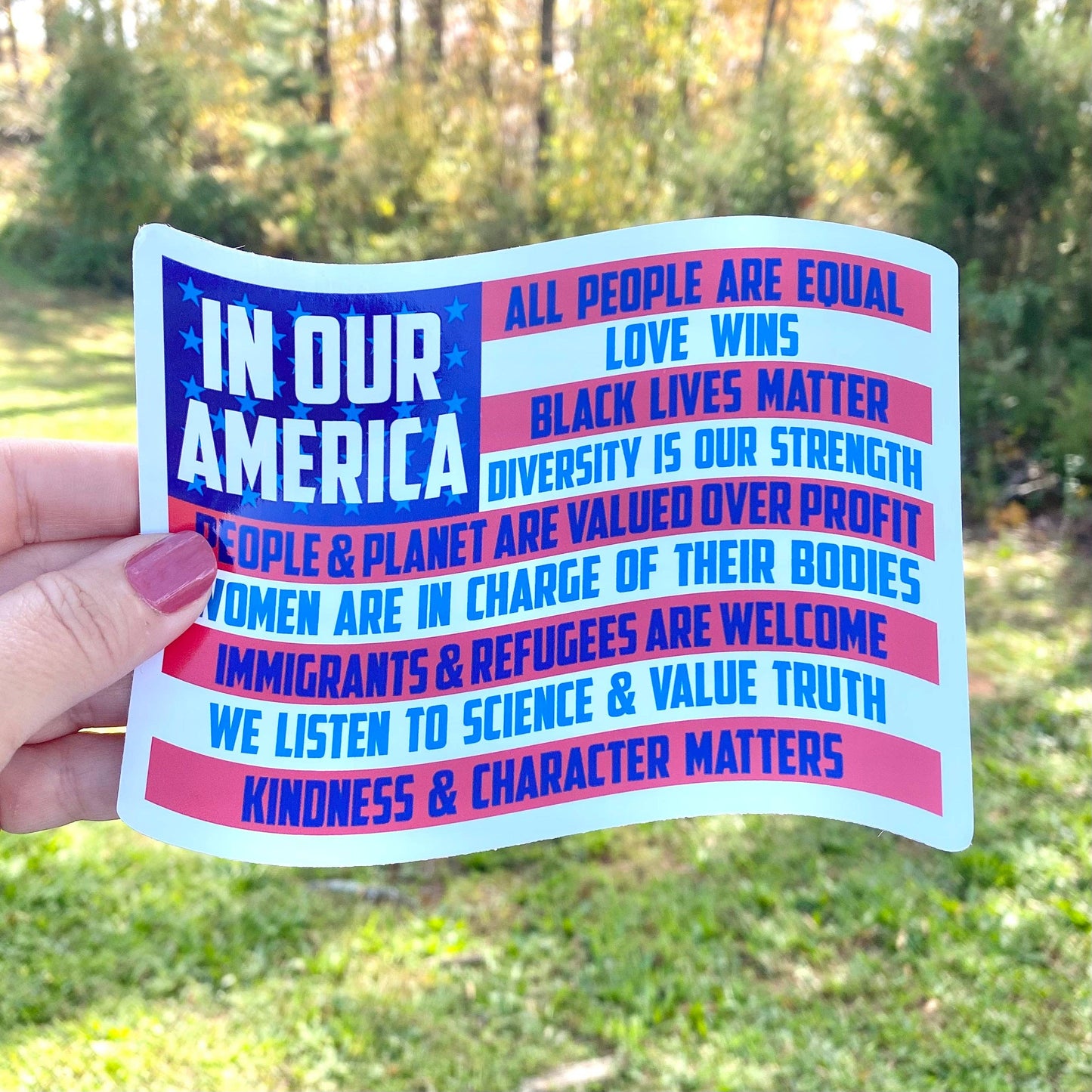 In our America sticker