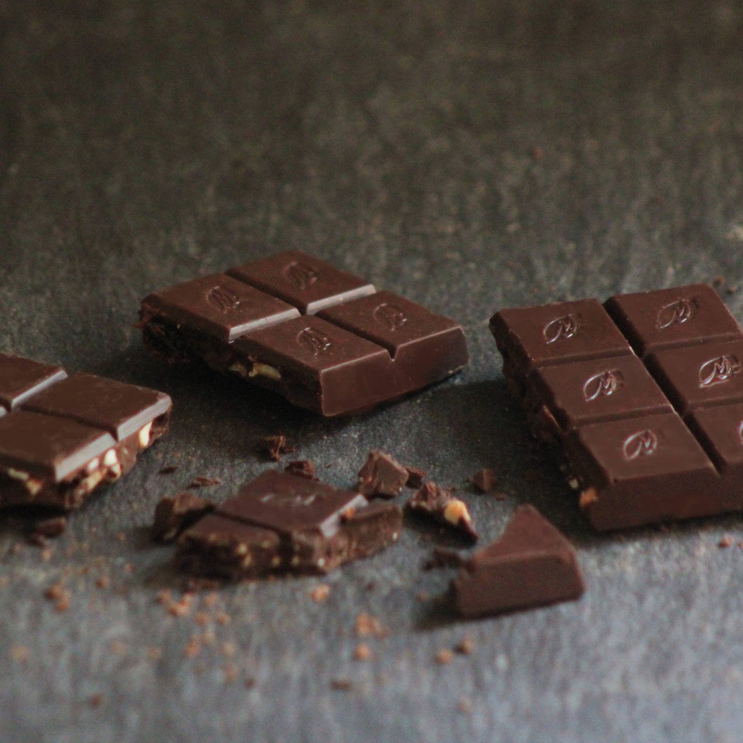 Orange & Almond. 100% cacao. No Added Sugar. Vegan. 50g bar