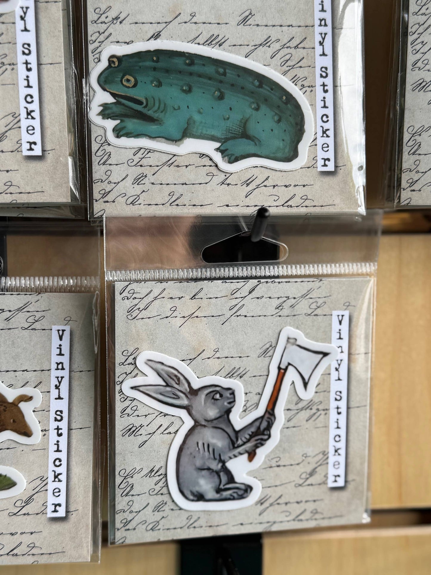 Medieval Marginalia Snail Cat Vinyl Sticker