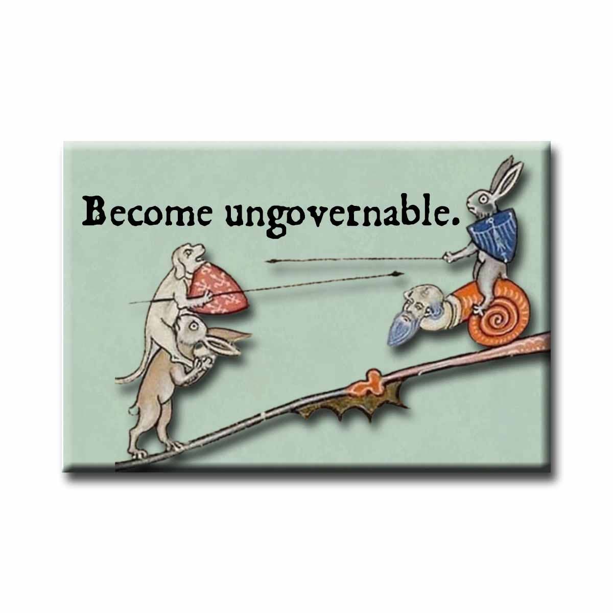 Medieval Marginalia Become Ungovernable Refrigerator Magnet