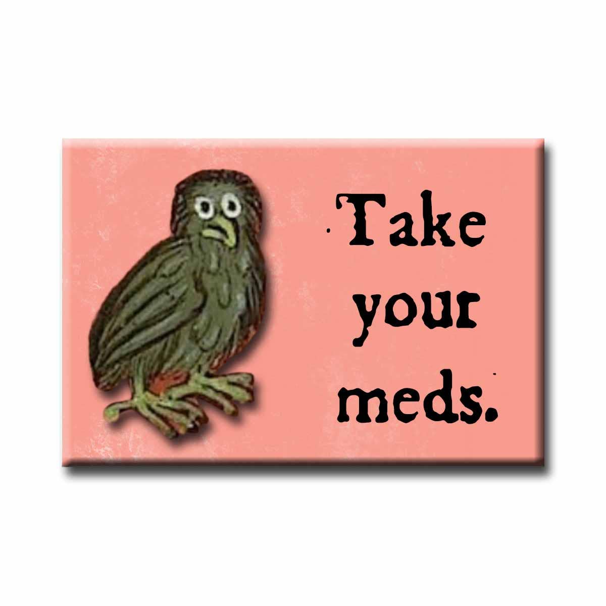 Medieval Marginalia Take Your Meds Refrigerator Magnet