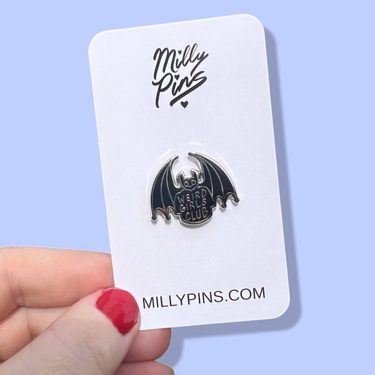 “Weird Girls Club” Mini Bat Enamel Pin