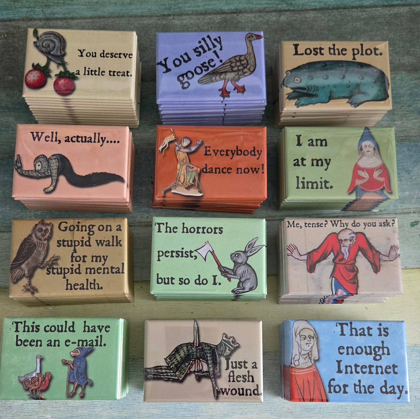 Not So Silently Judging You Medieval Marginalia Refrigerator Magnet