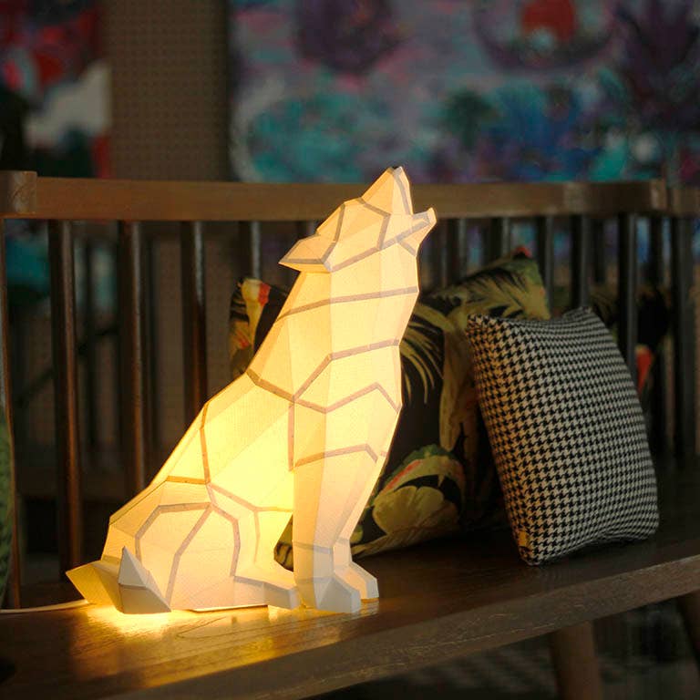 Wolf 3D PaperCraft Origami Model, Paper Lamp