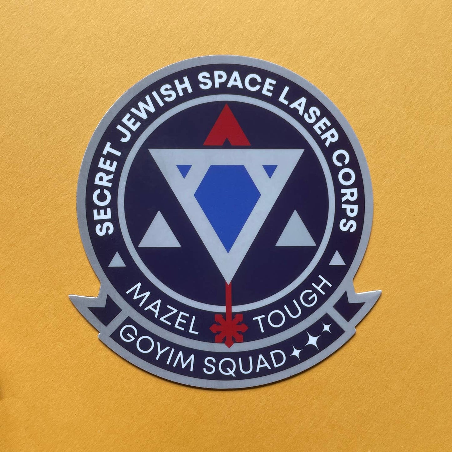 Secret Jewish Space Laser Corps Goyim Squad - Car Magnet
