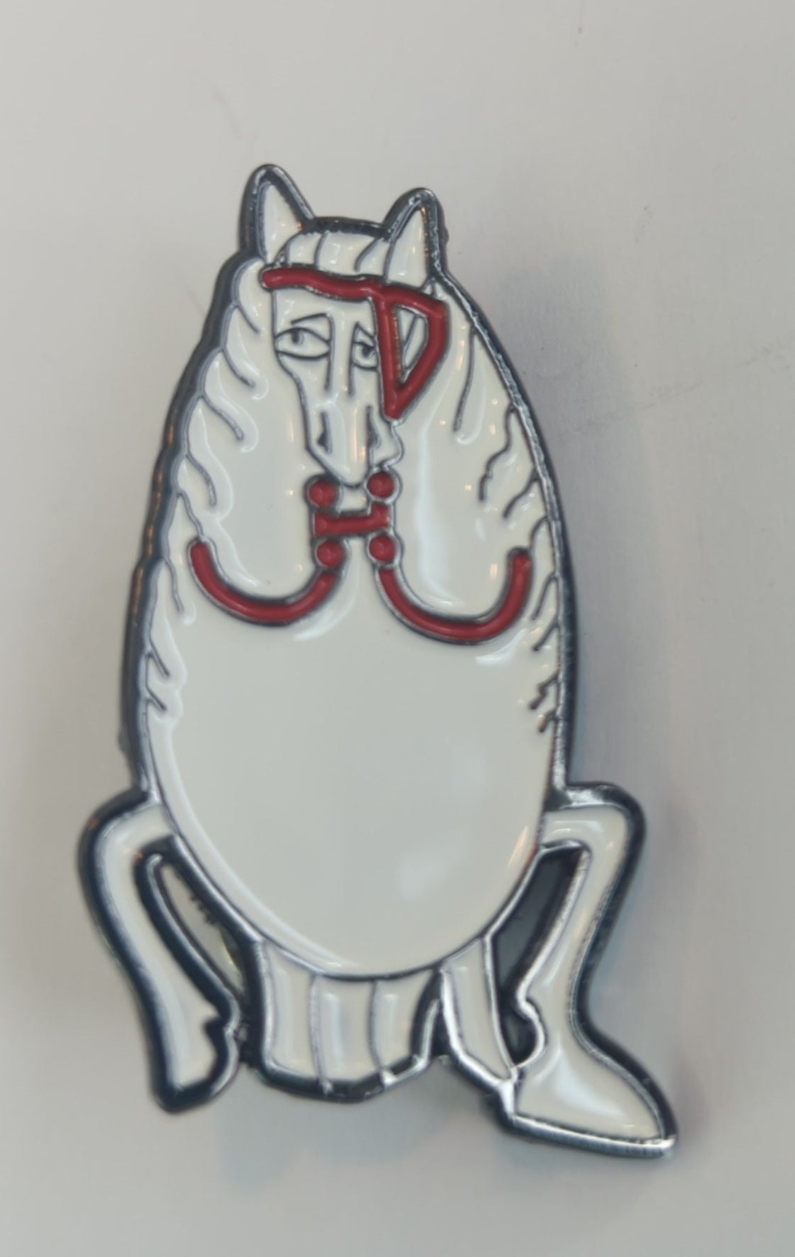 Egg Horse Midieval Marginalia Enamel Pin