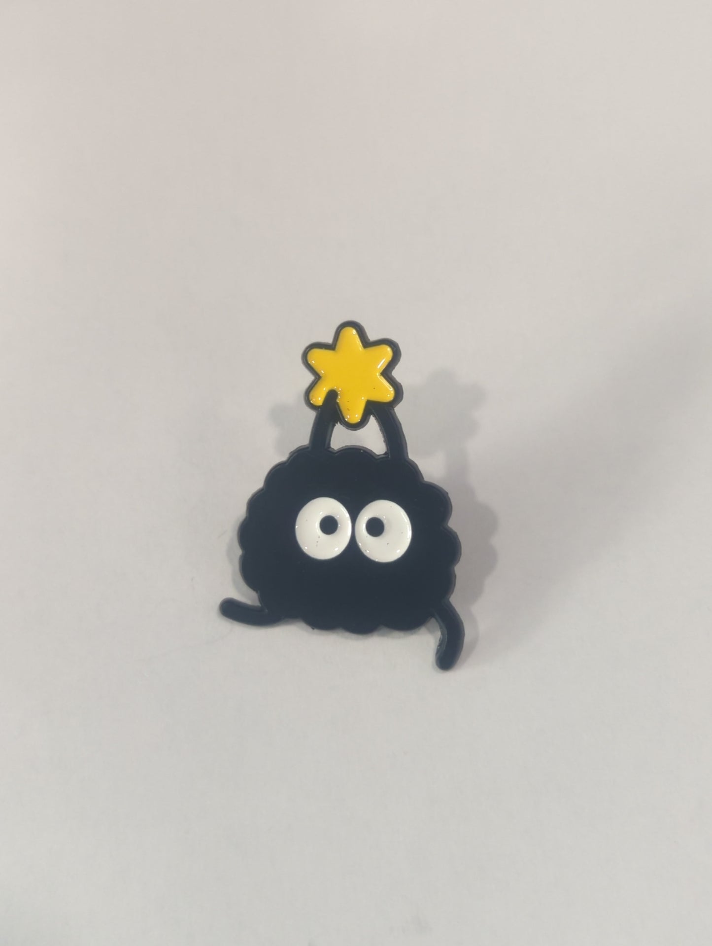 Soot Stripe w' Yellow Star Studio Ghibli Enamel Pin