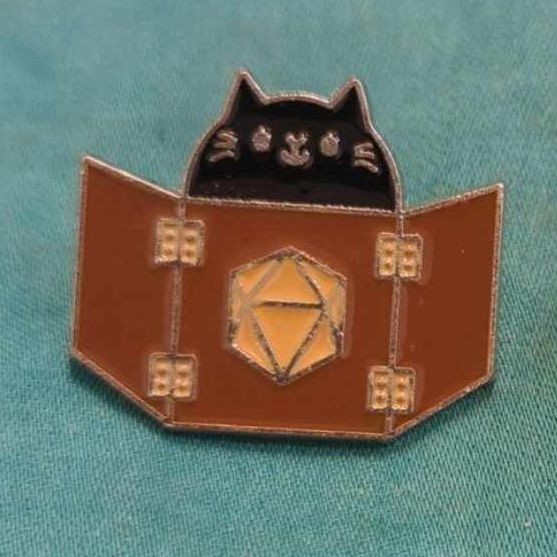 D&D Cat Dungeon Master pin