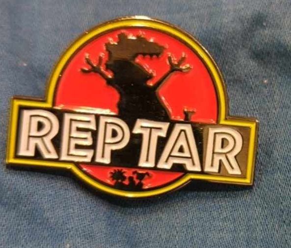 Reptar Jurassic Park/Rugrats Enamel Pin