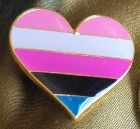 Genderfluid Pride Heart Pin