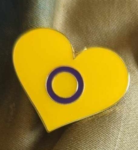 Intersex Pride Heart Pin
