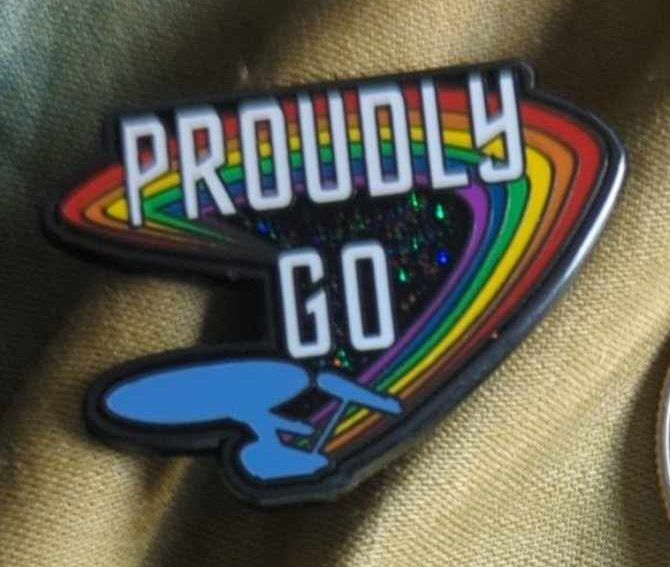 Proudly Go Star Trek Pride Pin