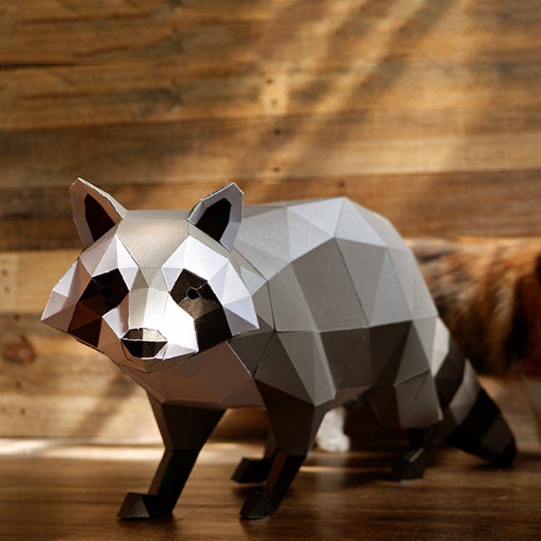 Raccoon 3D PaperCraft Origami Model