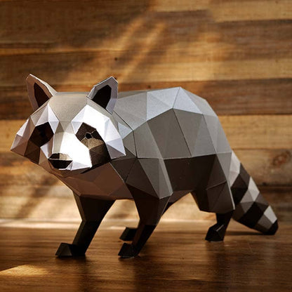 Raccoon 3D PaperCraft Origami Model
