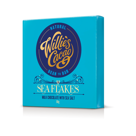 Sea Flakes. Milk Chocolate bar with Cornish Sea Salt flakes