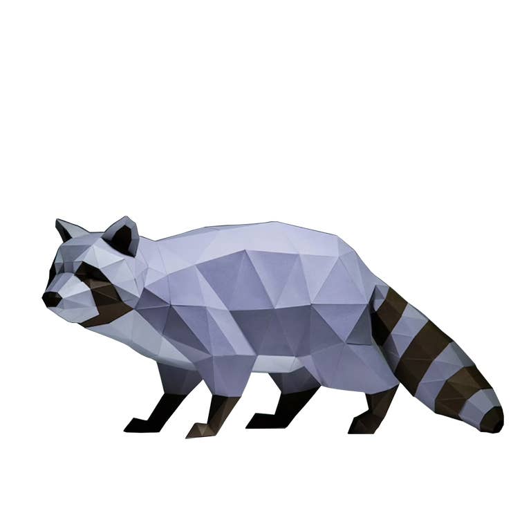 Raccoon 3D PaperCraft Origami Model