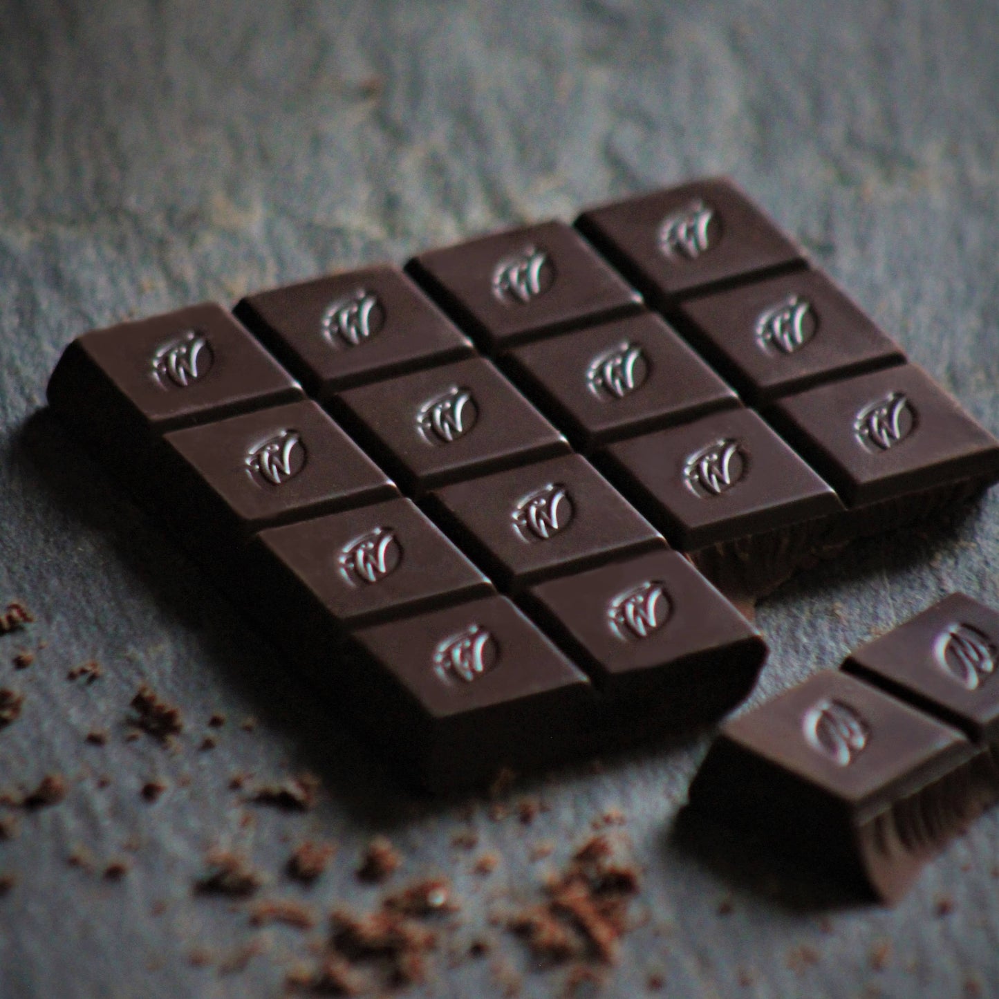 Sambirano 71% dark chocolate. Fruit notes. Vegan. 50g bar