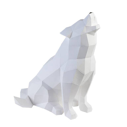 Wolf 3D PaperCraft Origami Model, Paper Lamp