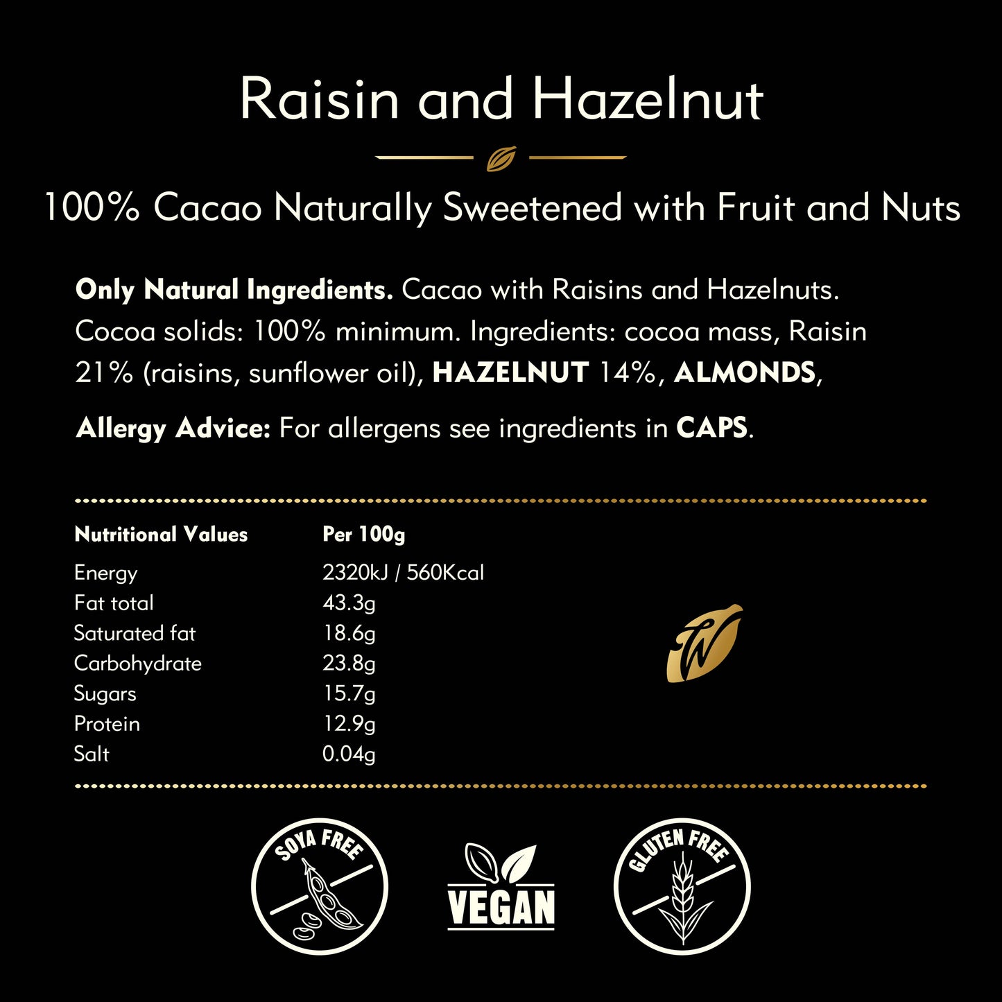 Almendra. Dark Chocolate Bar with Roasted Almonds. Vegan