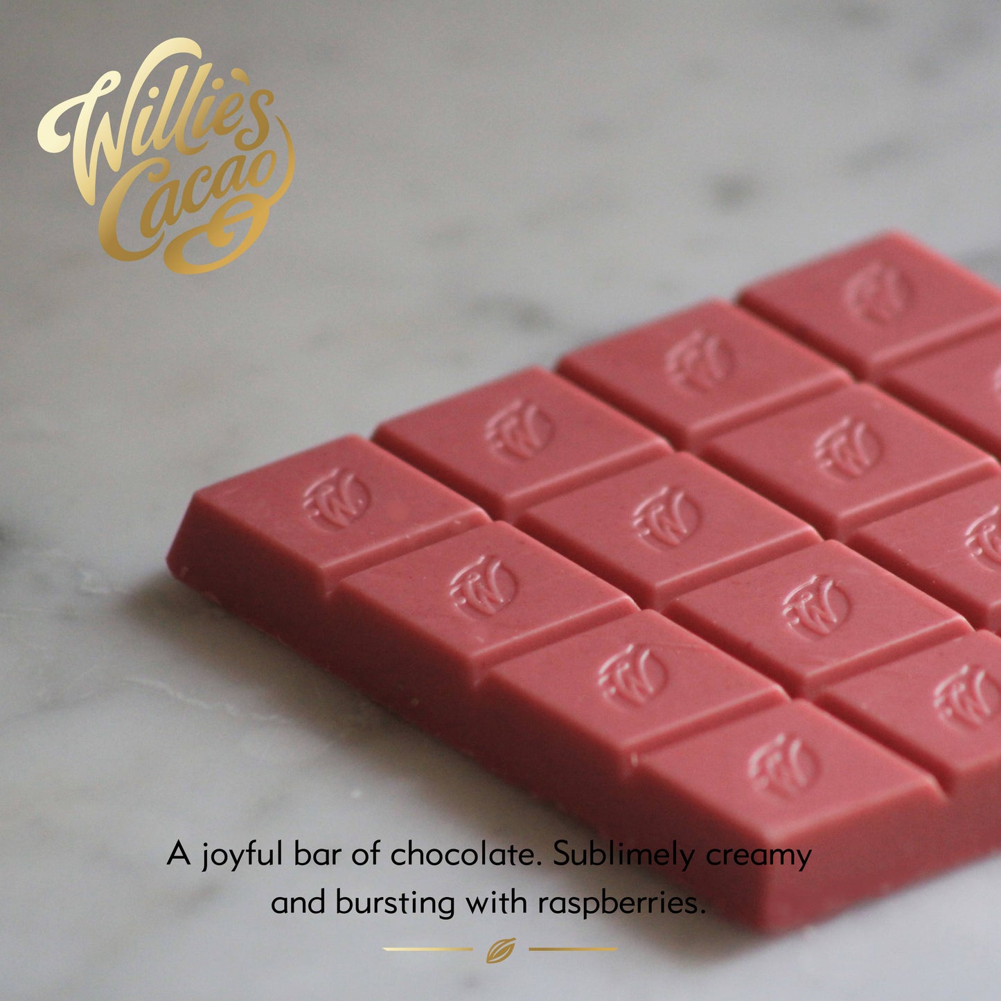 Raspberries & Cream. White Chocolate with Raspberries bar