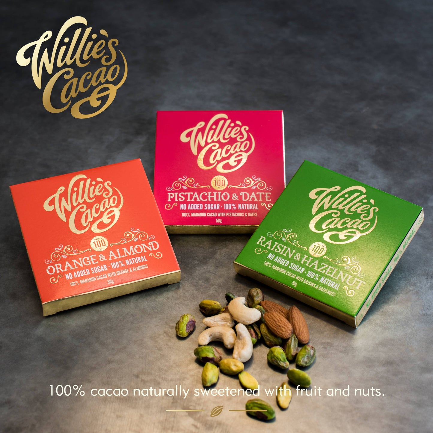 Pistachio & Date 100% Cacao bar. No Added Sugar. Vegan