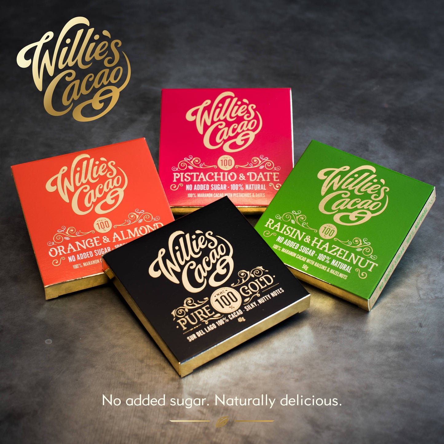 Pure Gold. Sur Del Lago 100% Cacao bar. Nutty Notes. Vegan