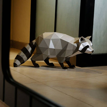 Raccoon 3D PaperCraft Origami Model