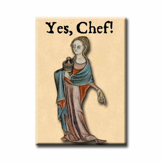 Medieval Marginalia Yes, Chef Refrigerator Magnet