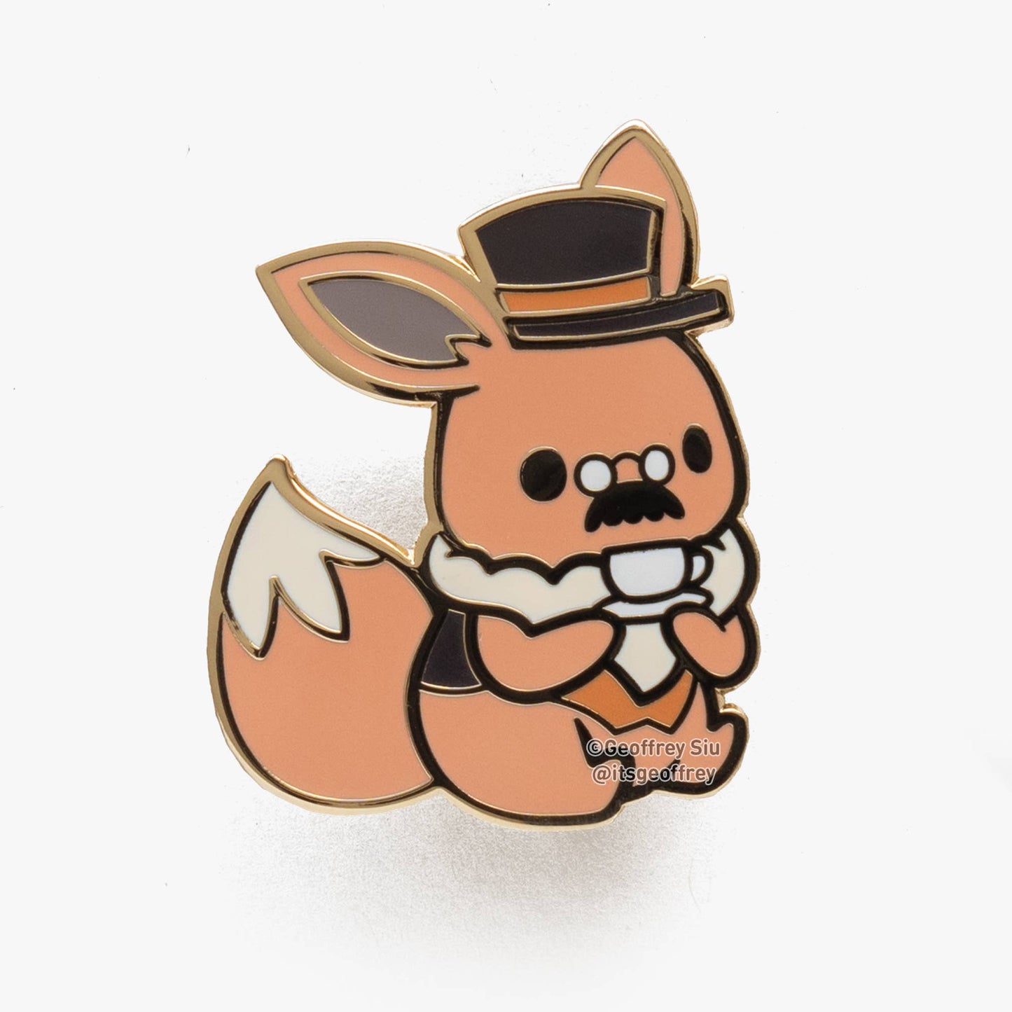 Teavee Eevee Enamel Pin Gentlemon