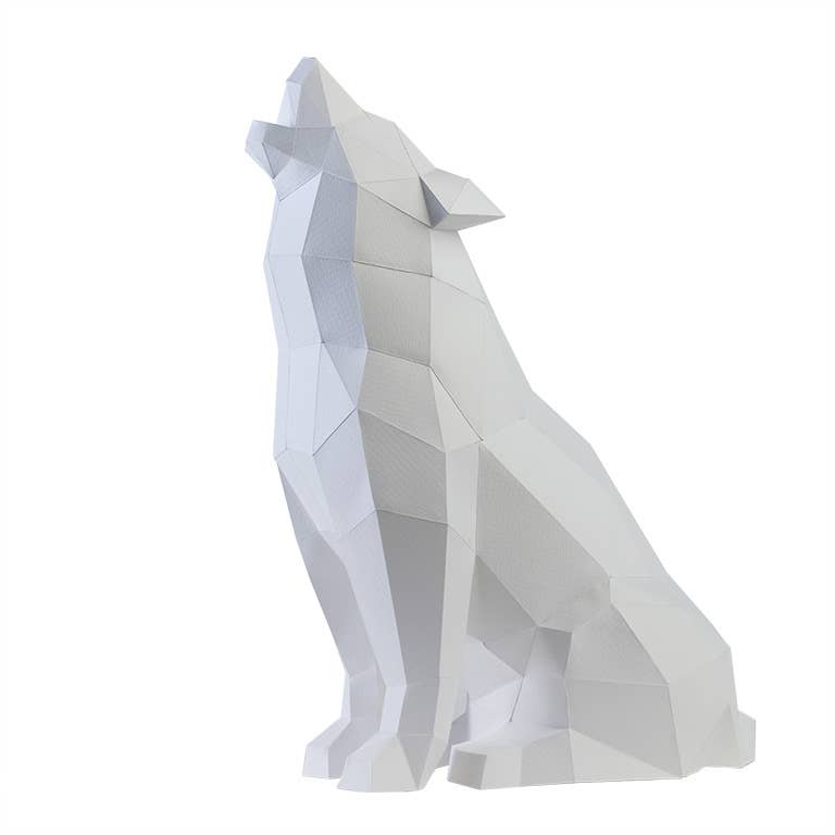 Wolf 3D PaperCraft Origami Model, Paper Lamp