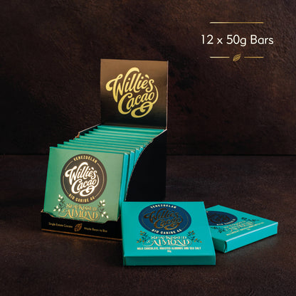 Sea Kissed Almond. Milk Chocolate bar w. Almonds & Sea Salt