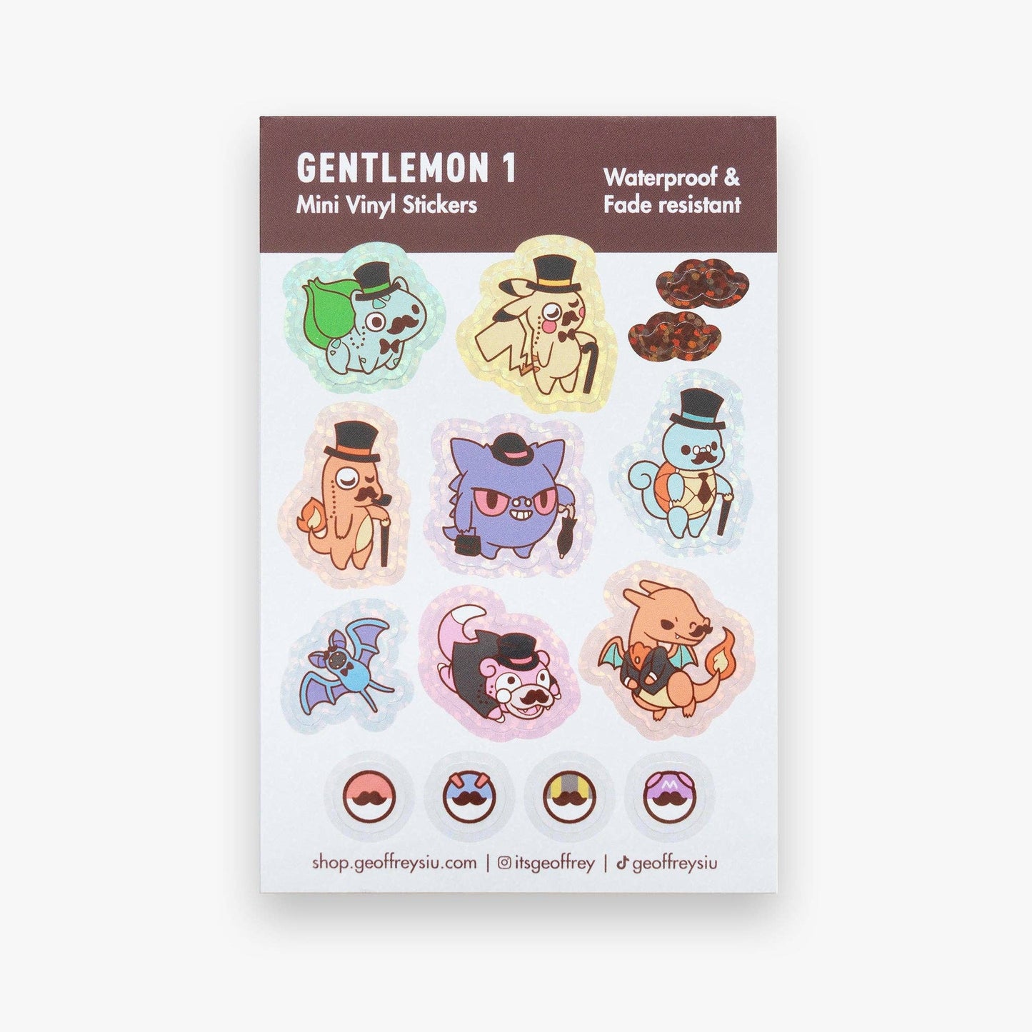Gentlemon 1 Mini Vinyl Sticker Sheet