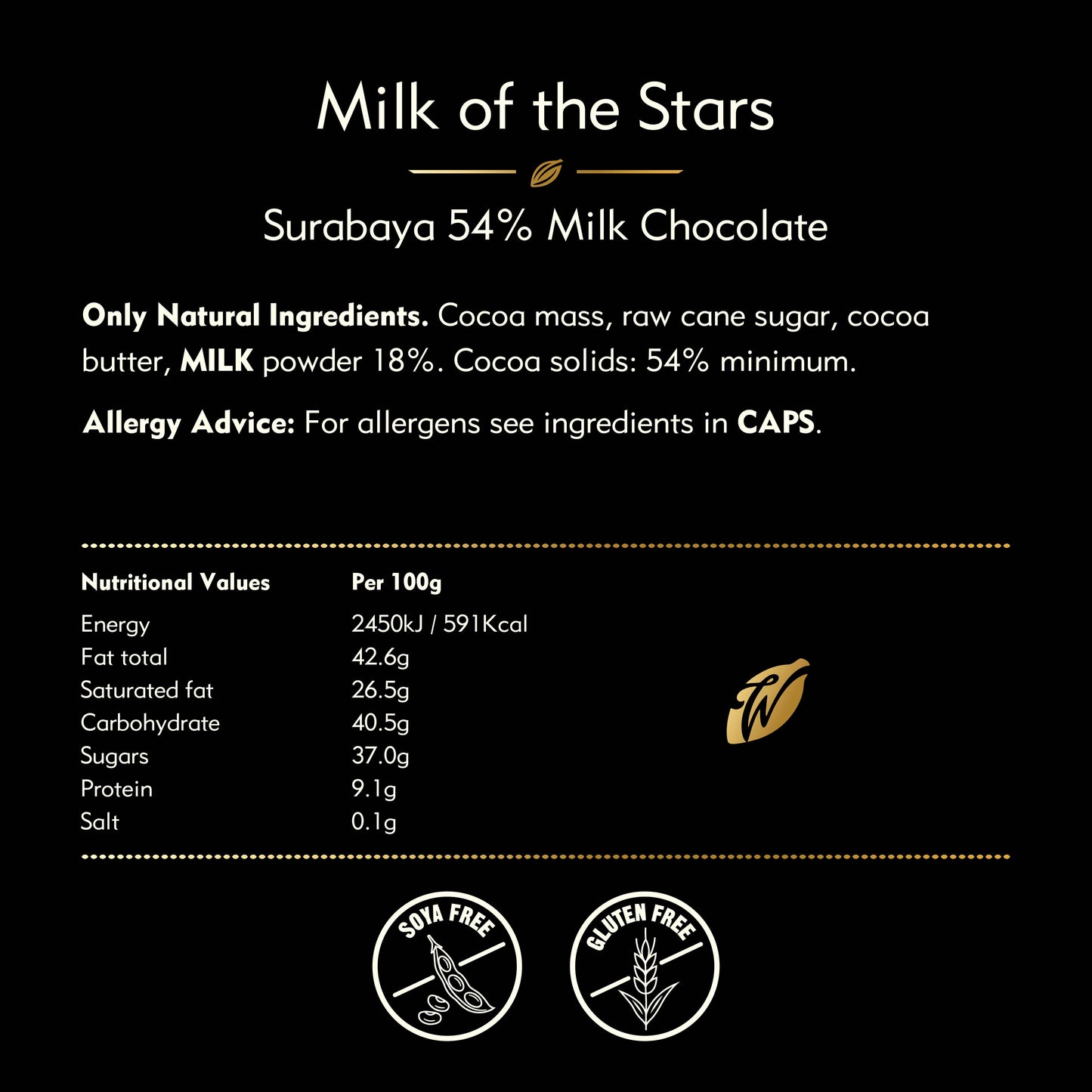 Milk of the Stars - Surabaya 54% Milk Chocolate Bar - SOFI Winner