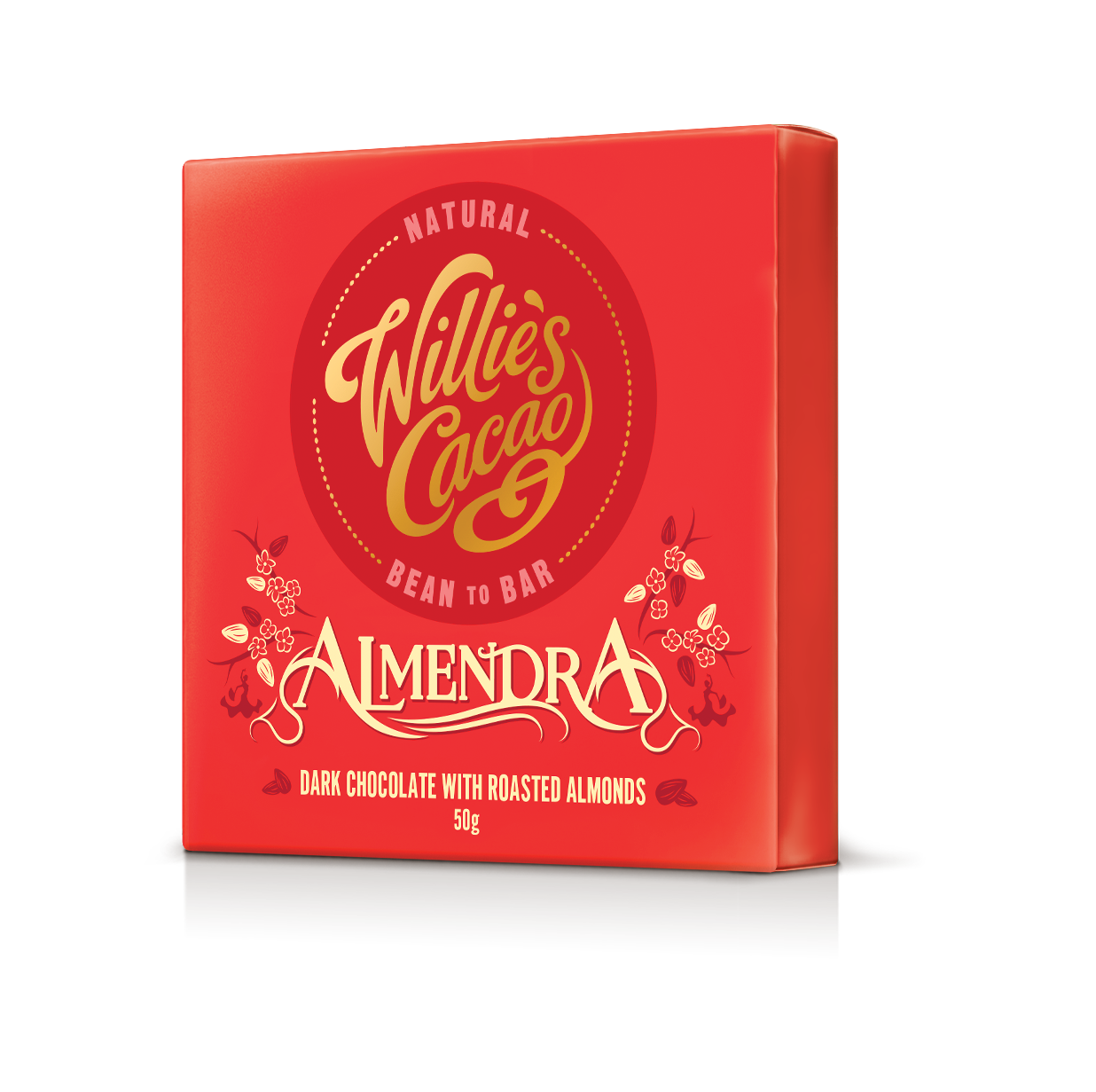 Almendra. Dark Chocolate Bar with Roasted Almonds. Vegan