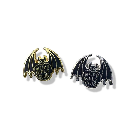 “Weird Girls Club” Mini Bat Enamel Pin