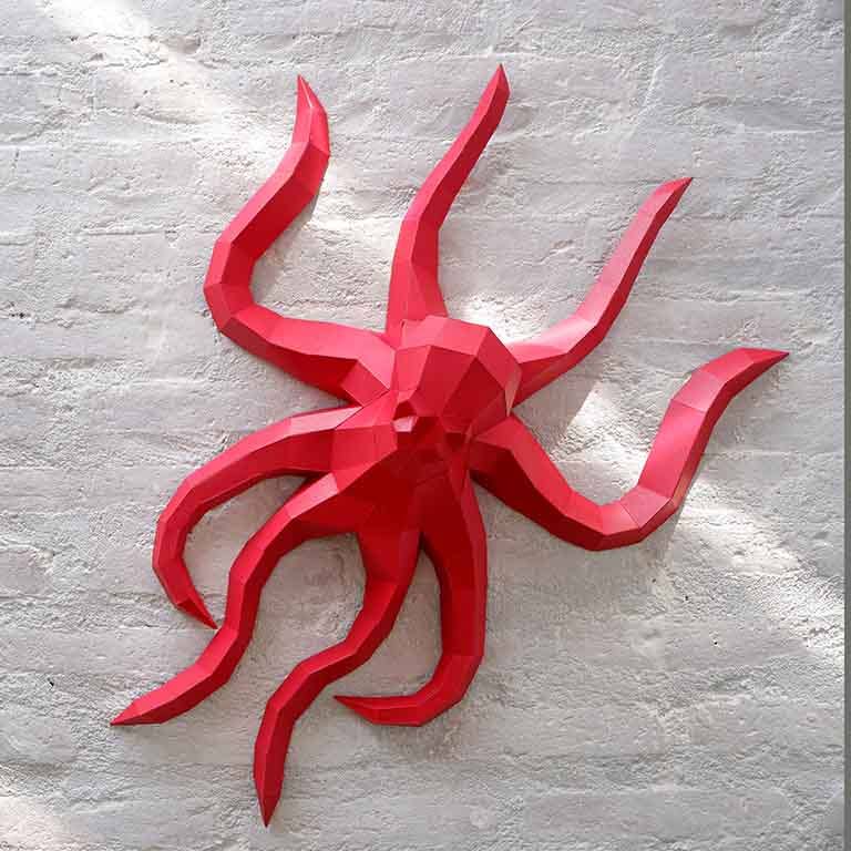 Octopus PaperCraft Origami Wall Art, 3D Wall Art