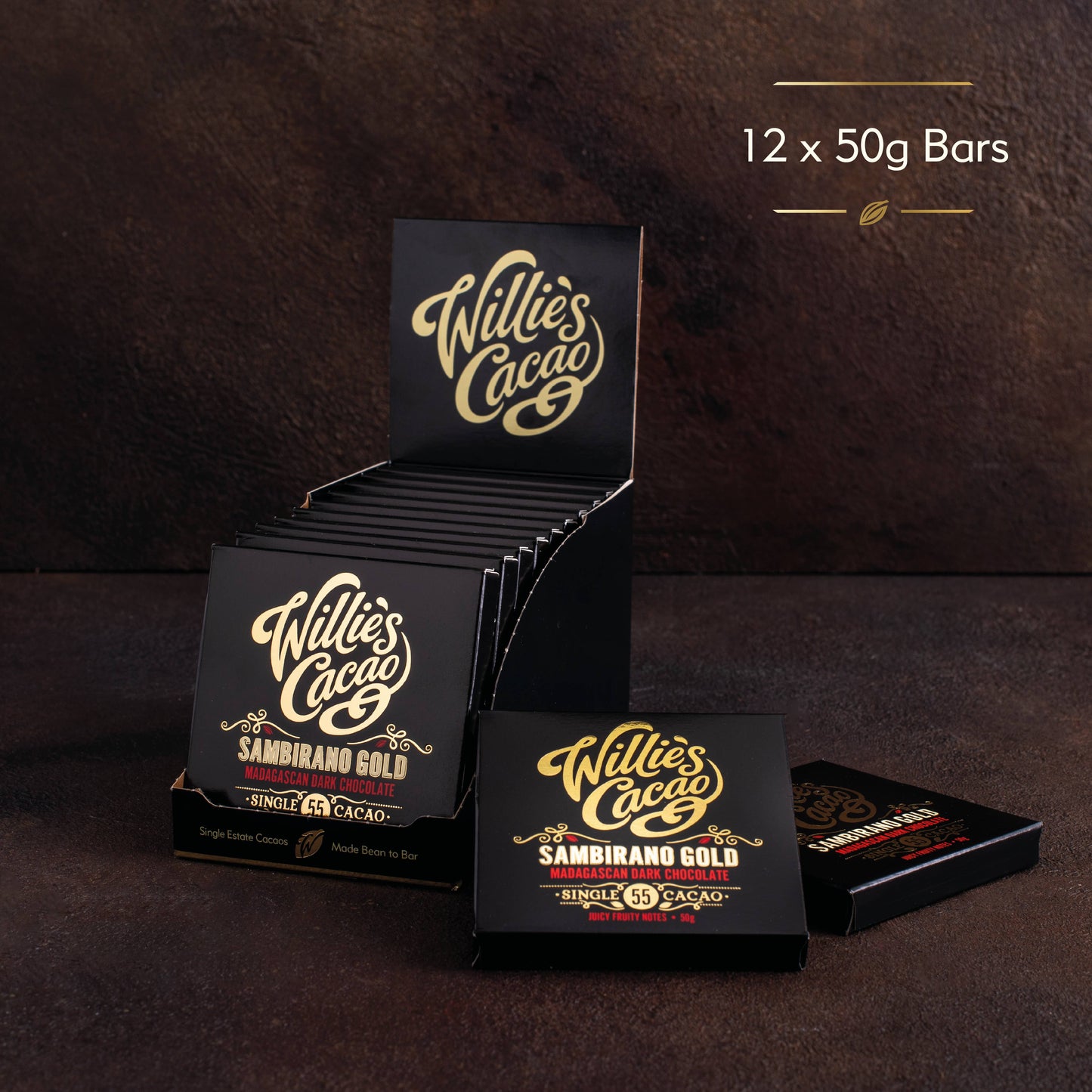 Sambirano 55% Dark Chocolate bar. Juicy Fruit Notes. Vegan