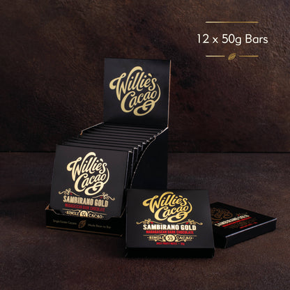 Sambirano 55% Dark Chocolate bar. Juicy Fruit Notes. Vegan
