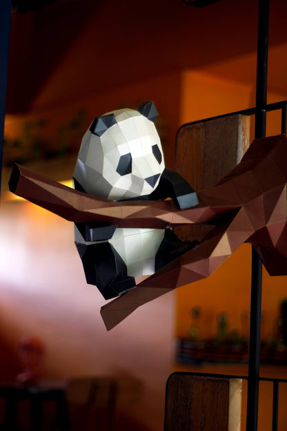 Panda PaperCraft Wall Art, PaperCraft Origami Model