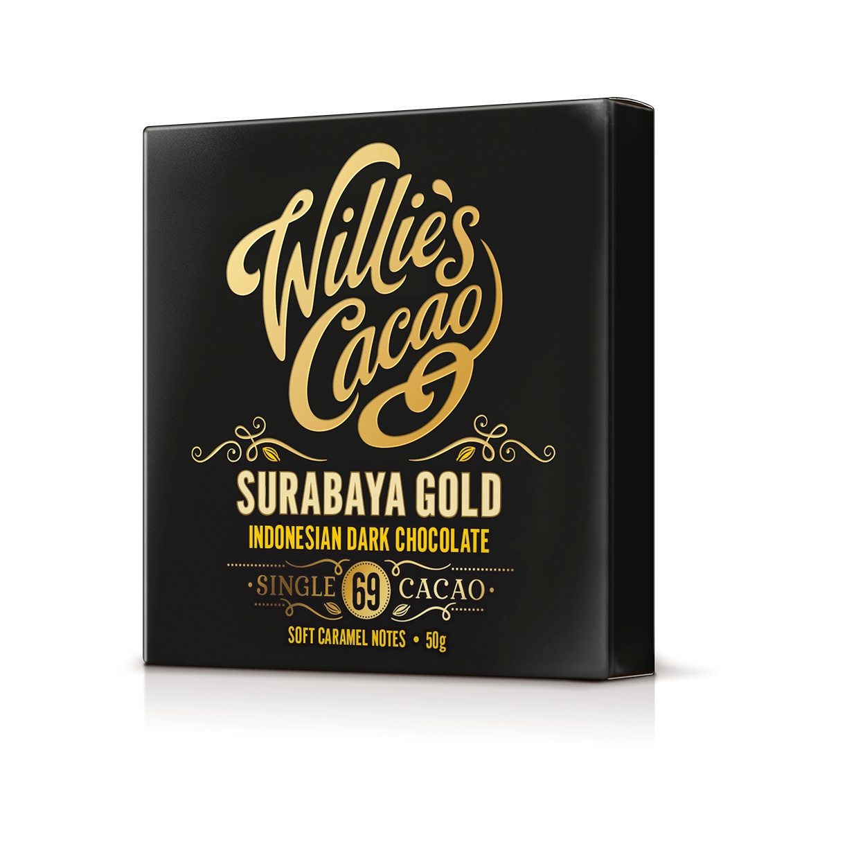 Surabaya 69% dark chocolate. Caramel notes. Vegan. 50g bar