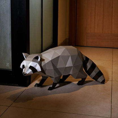 Raccoon 3D PaperCraft Origami Model
