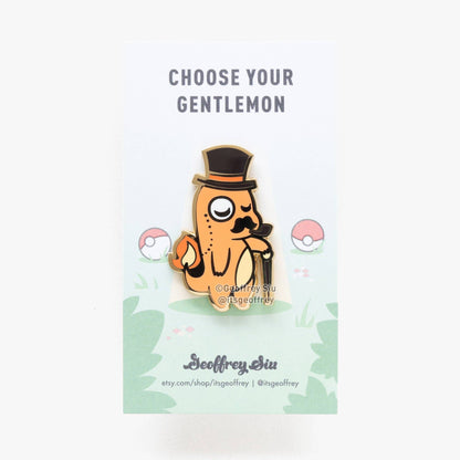 Charmingder Gentlemon Dapper Charmander Enamel Pin