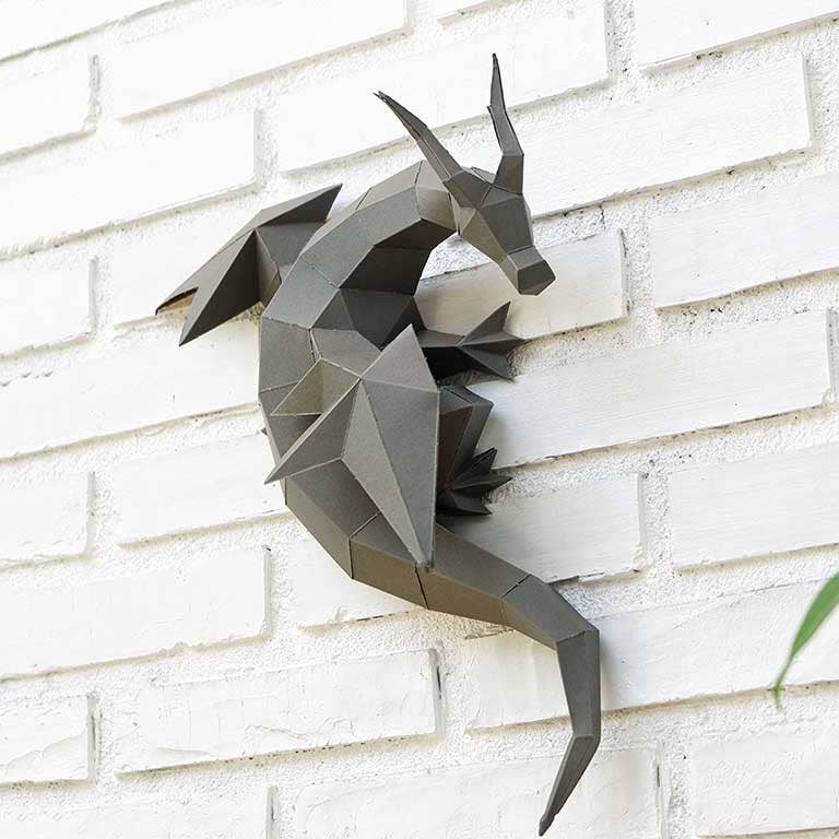 Dragon 3D PaperCraft Origami Wall Art