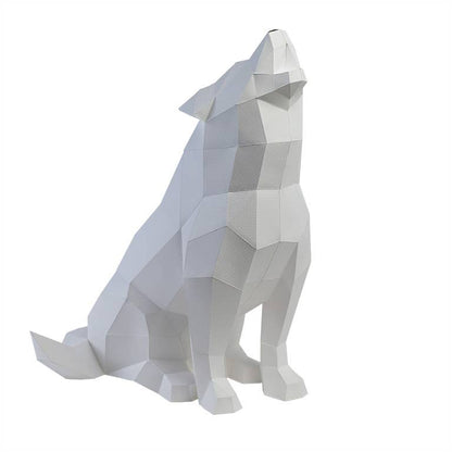 Wolf 3D PaperCraft Origami Model, Paper Lamp