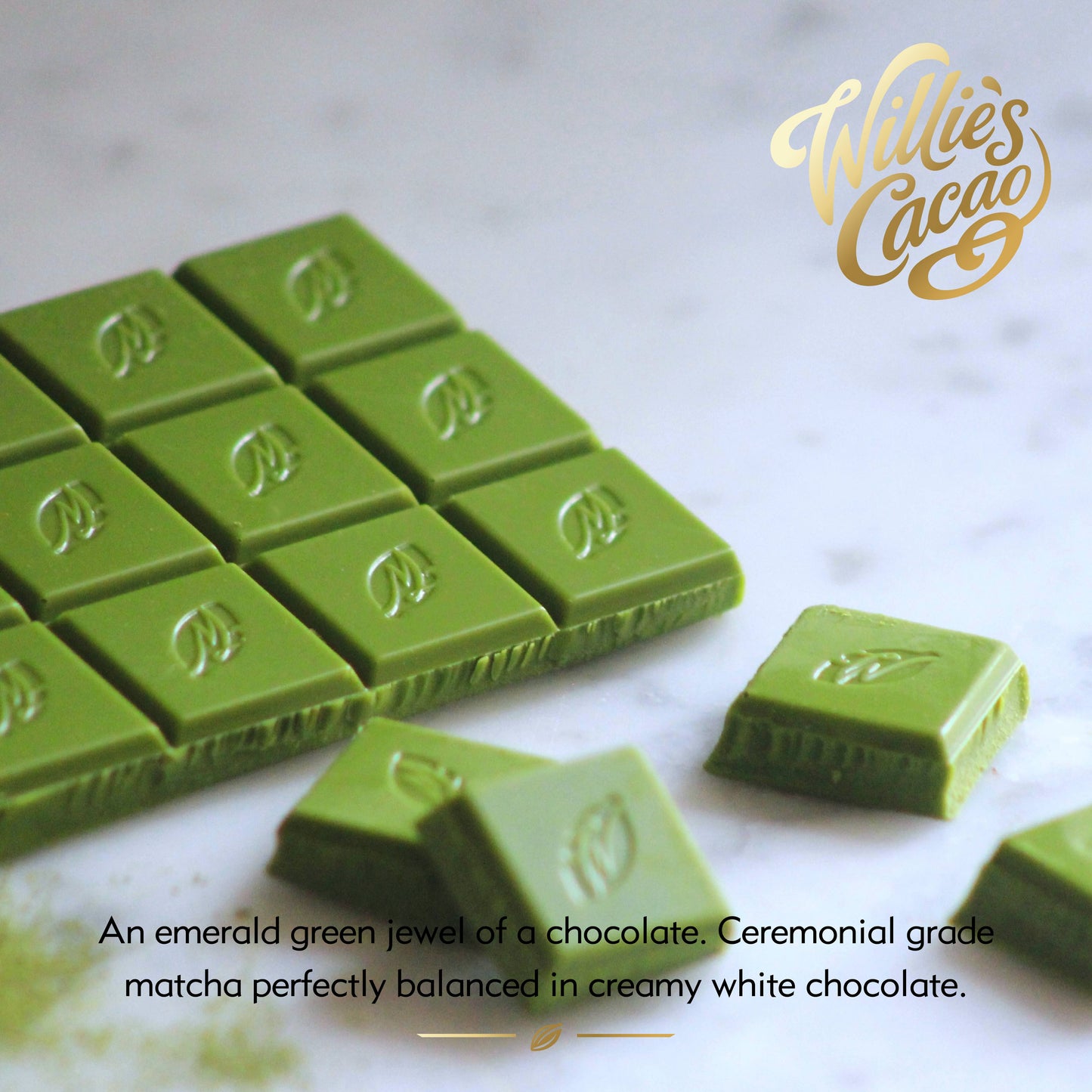 Matcha Bar. White Chocolate w. Ceremonial Grade Matcha