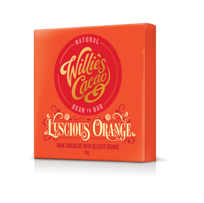 Luscious Orange. Dark Chocolate (70% Cacao) with Orange bar. Vegan.