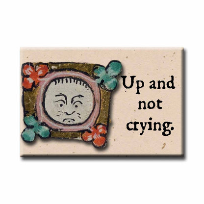 Medieval Marginalia Up And Not Crying Refrigerator Magnet